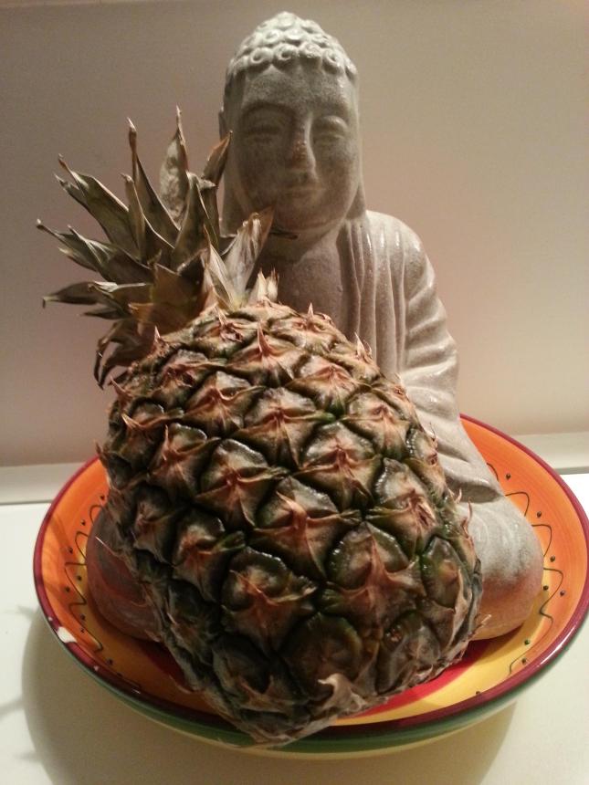 Buddha and pineapple